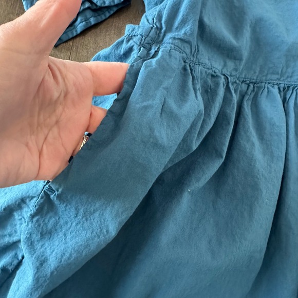 Grayson Frank‎ & Eileen Changemaker Coastal Preppy Shirtdress Vacation Blue M - Picture 5 of 9